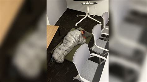 The former Twitter director who went viral for sleeping in the office .